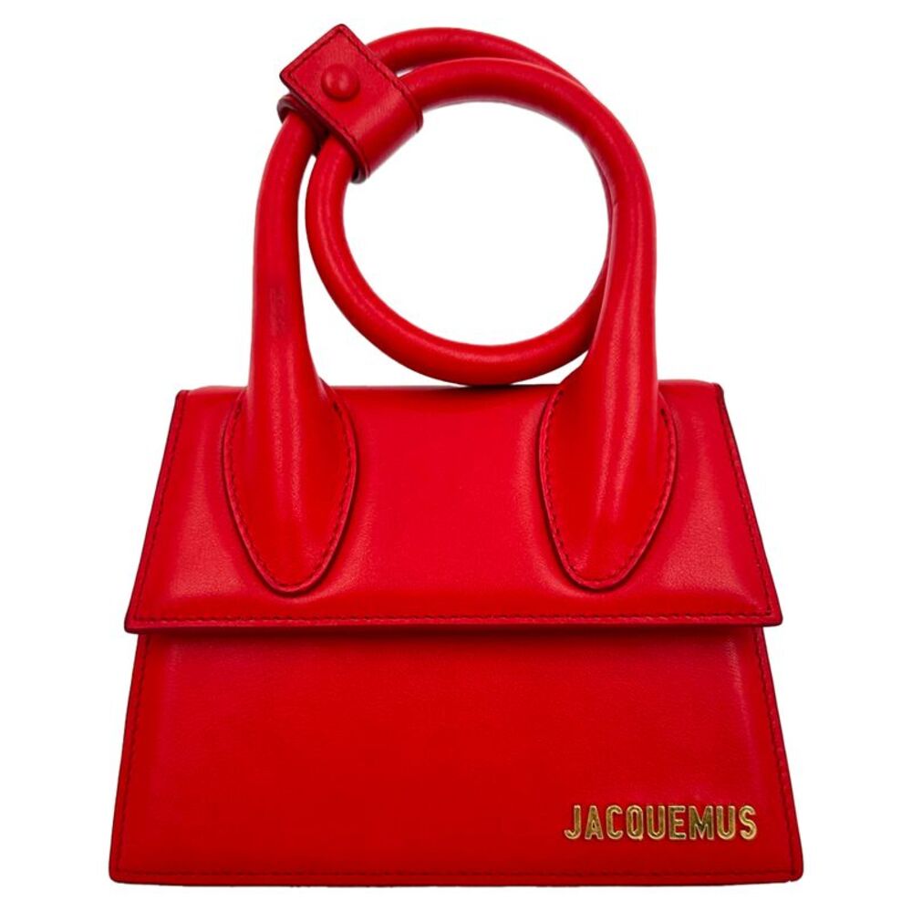 Jacquemus Jacquemus Large Le Chiquito Handbag in Red Calf Leather